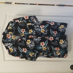 George Hawaiian Print Short Sleeve Button Dow…